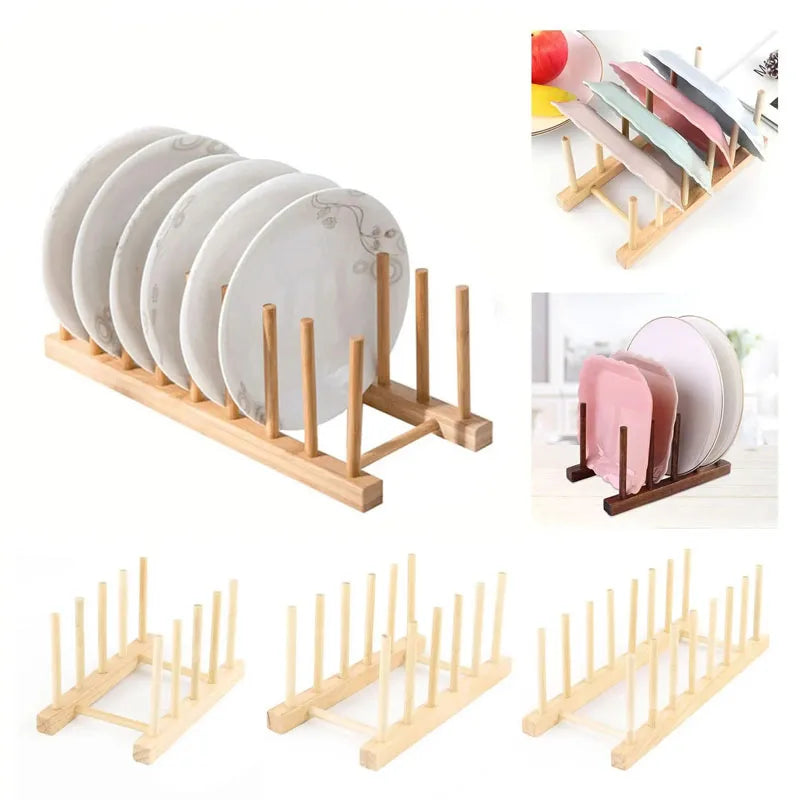 Wooden Dish Drying Rack with Drainboard