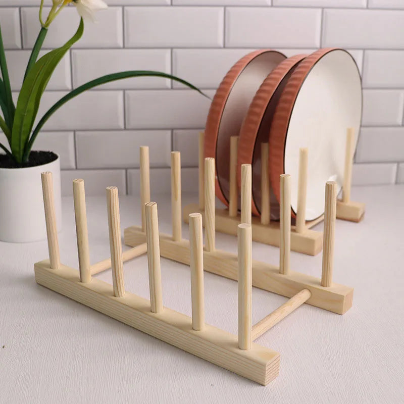 Wooden Dish Drying Rack with Drainboard