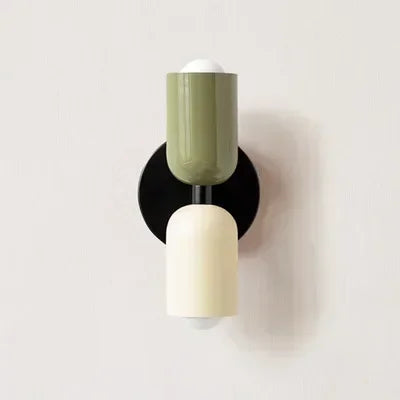 Colourful Nordic Wall Lamp (E27, Double Head)