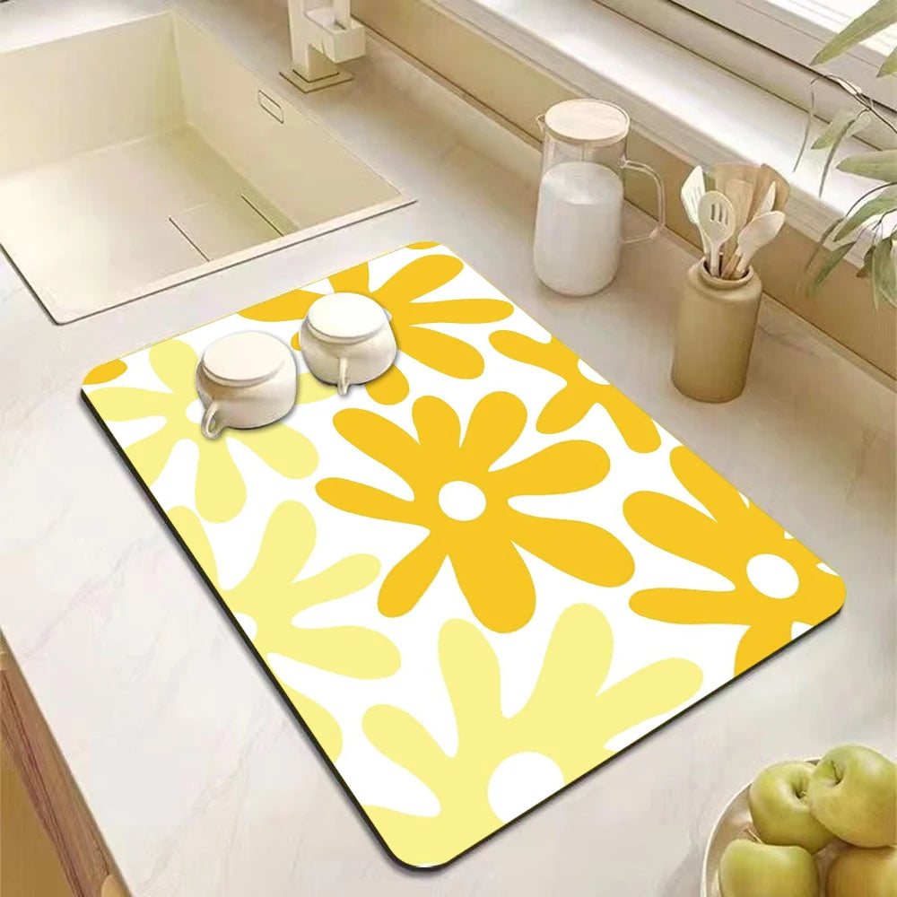 Absorbent Diatomite Kitchen Drain Mat