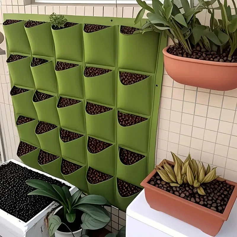 18-Pocket Wall-Mounted Garden Planter Bag
