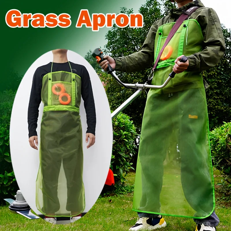 Lawn Mowing Apron with Shoulder Harness