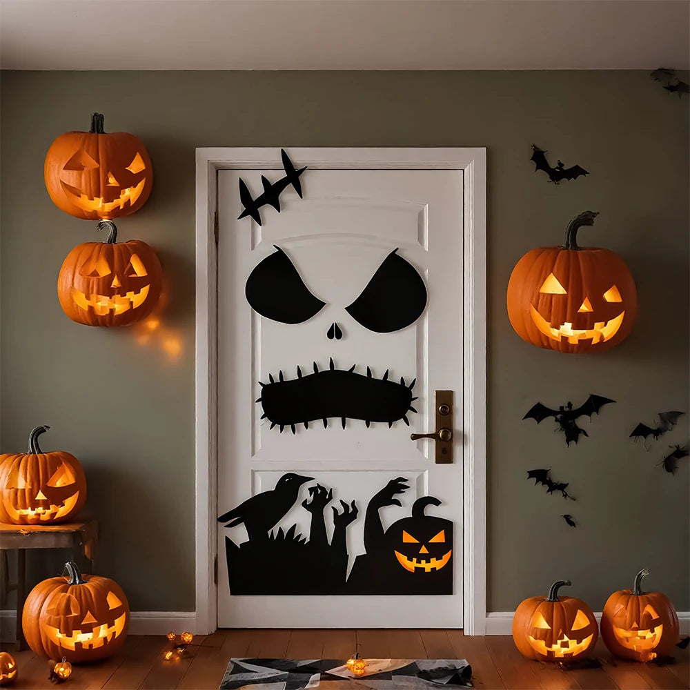 Halloween Decorations Room Door Stickers