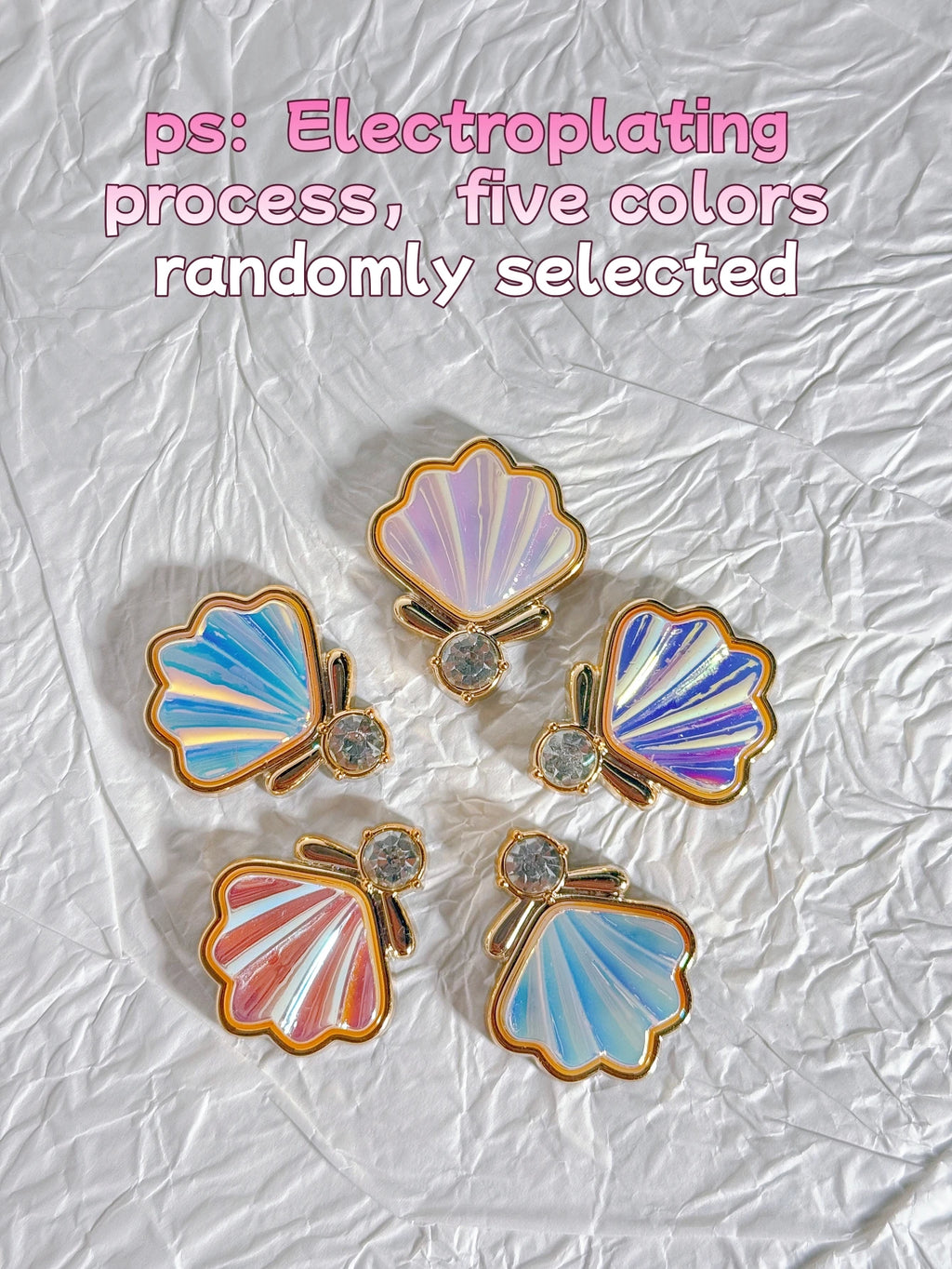 14 Pieces of Golden Shell Shoes Decorative DIY Casual Accessories - Fun and Multi-functional Personalized Shoe Design Method