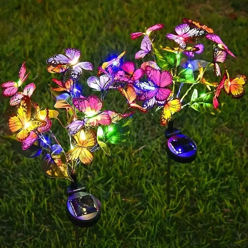 Solar Butterfly Flower LED Lawn Lamp