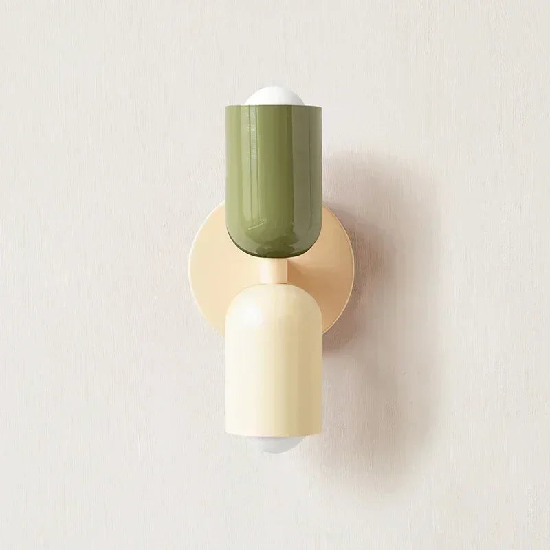 Colourful Nordic Wall Lamp (E27, Double Head)