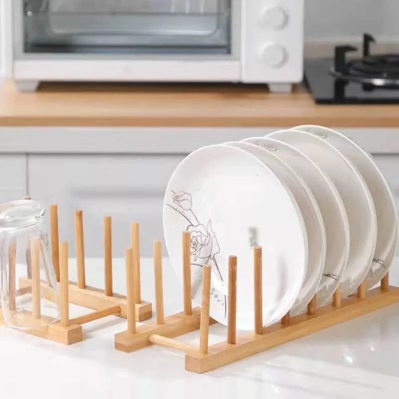 Wooden Dish Drying Rack with Drainboard