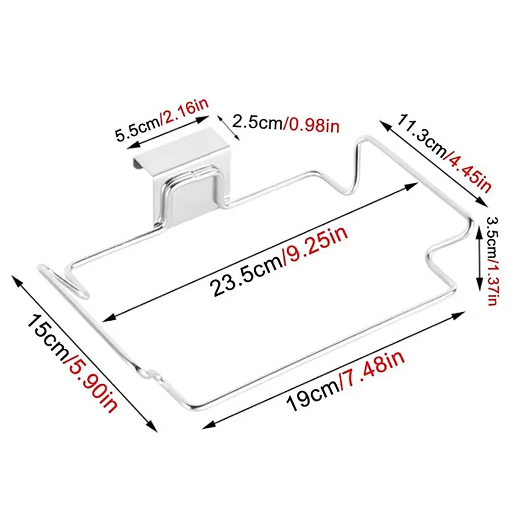 Wall-Mounted Stainless Steel Trash Bag Holder