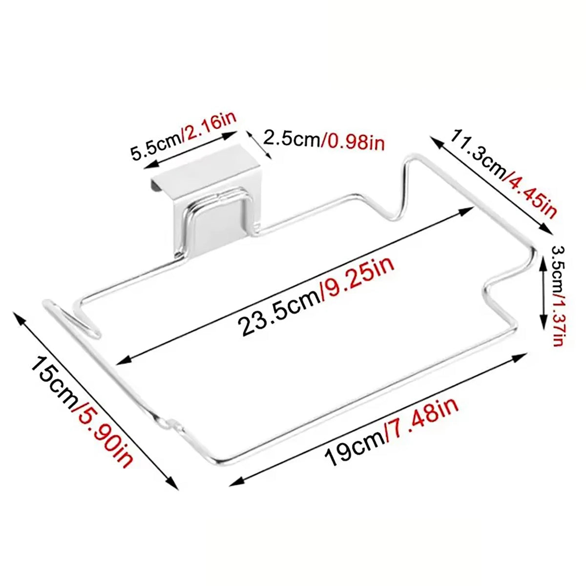 Wall-Mounted Stainless Steel Trash Bag Holder