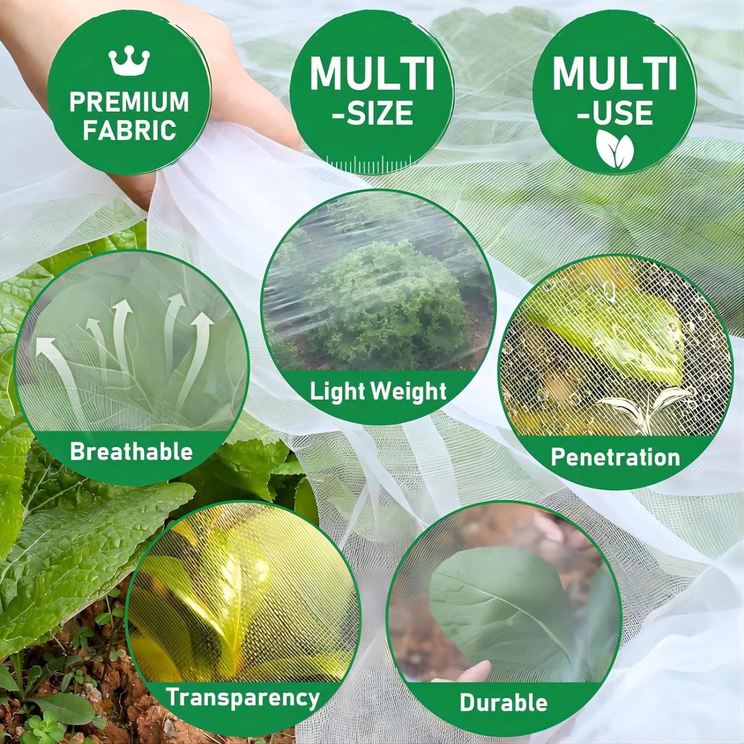 60-Mesh Garden Insect Protection Netting