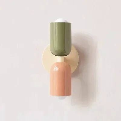 Colourful Nordic Wall Lamp (E27, Double Head)