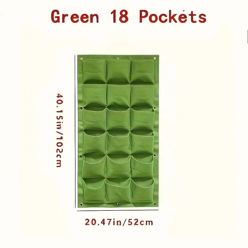 18-Pocket Wall-Mounted Garden Planter Bag