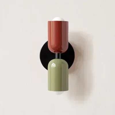 Colourful Nordic Wall Lamp (E27, Double Head)