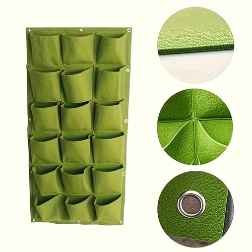 18-Pocket Wall-Mounted Garden Planter Bag