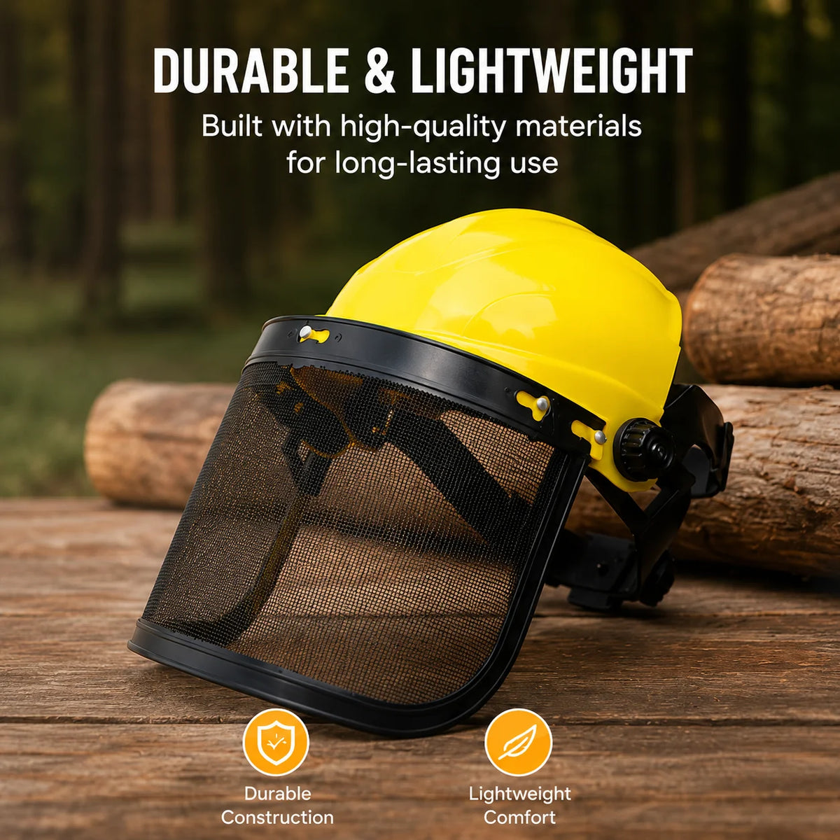 Garden Safety Helmet with Flip-Up Mesh Visor