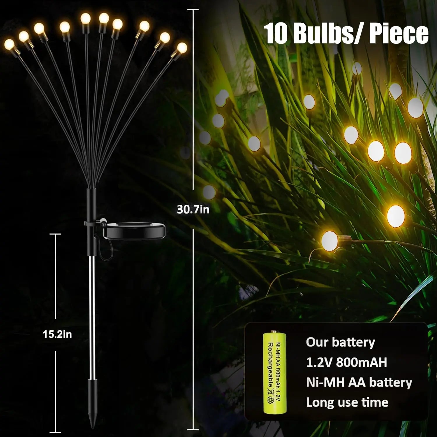 Solar Firefly Garden Stake Lights