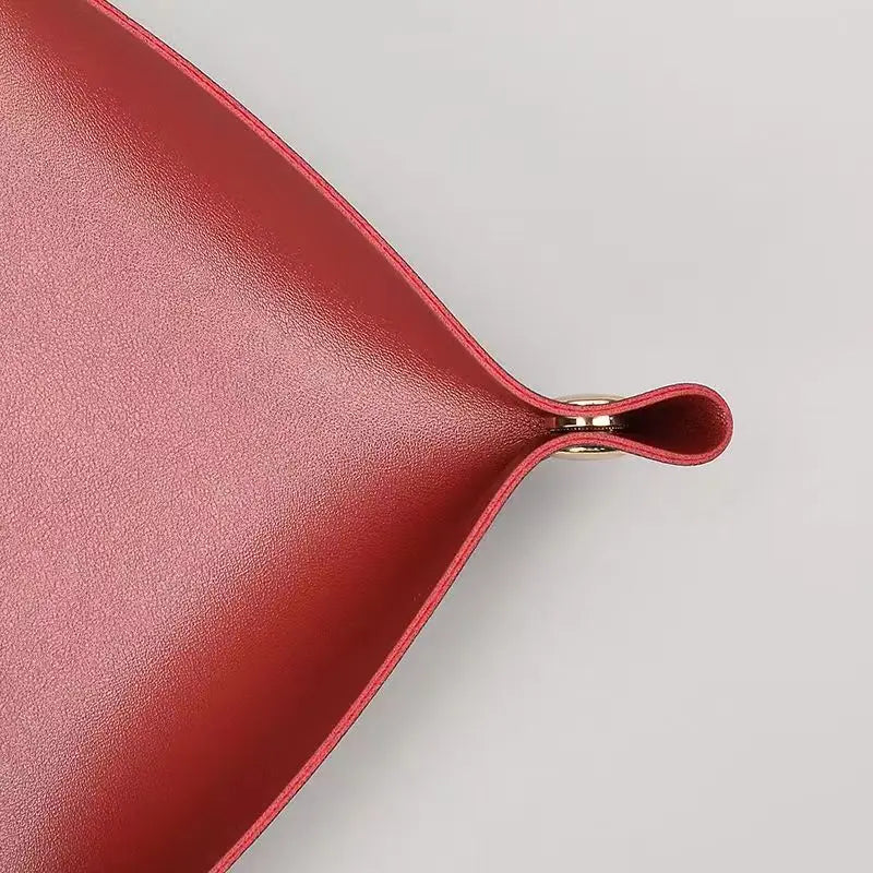 Leather-Look Foldable Tray & Key Storage Set