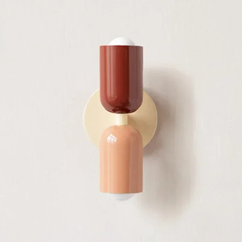 Colourful Nordic Wall Lamp (E27, Double Head)