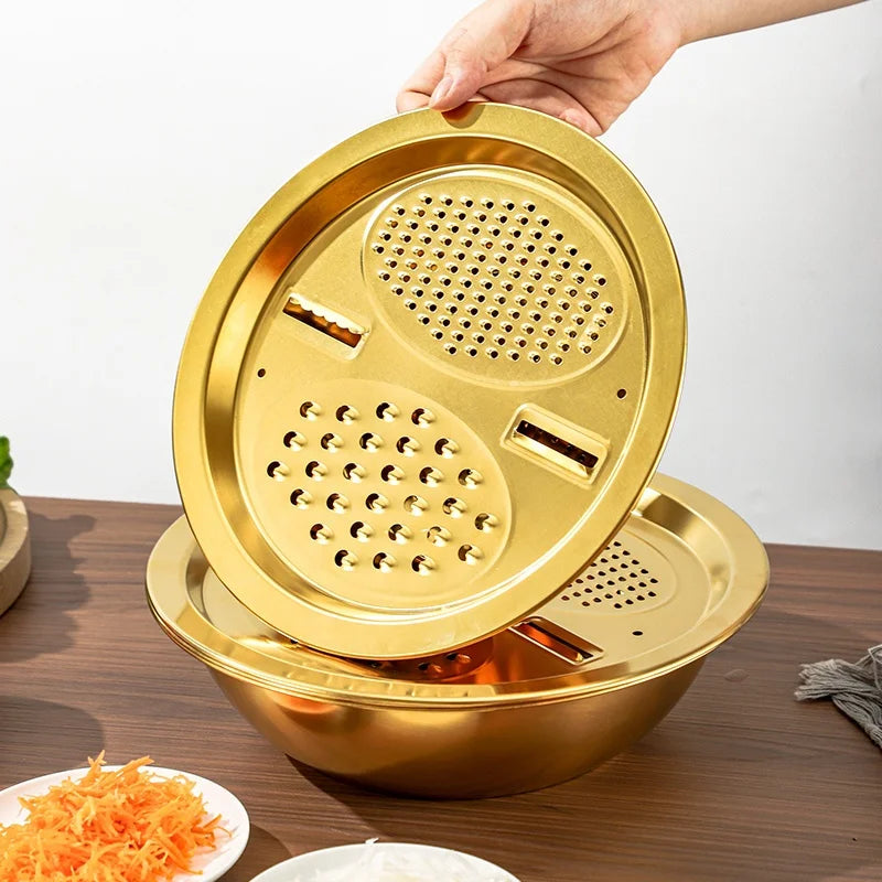 3-in-1 Stainless Steel Kitchen Mixing & Grinding Set