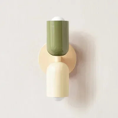 Colourful Nordic Wall Lamp (E27, Double Head)