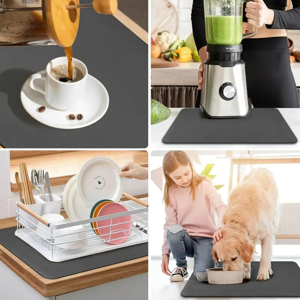 Absorbent Diatomite Kitchen Drain Mat