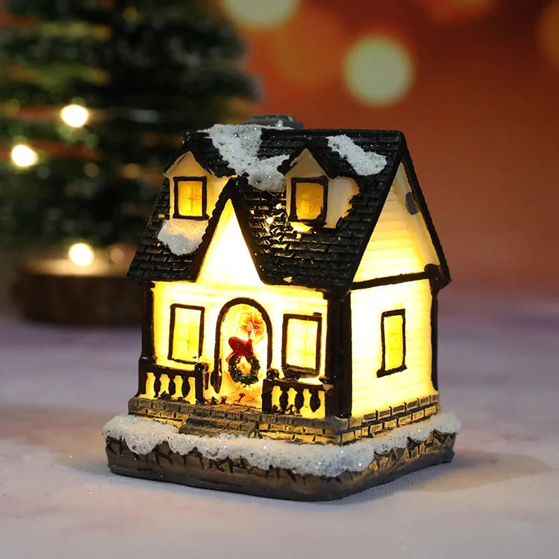 Christmas House LED Night Light with Battery