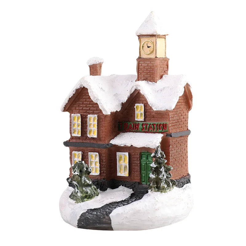 Christmas House LED Night Light with Battery