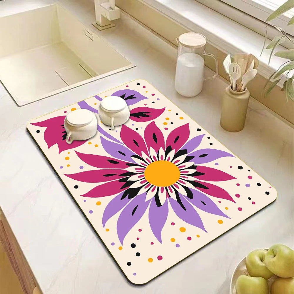 Absorbent Diatomite Kitchen Drain Mat