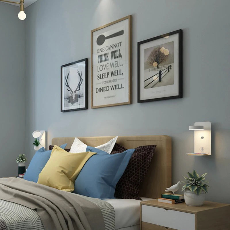 LED Wall Lamp with USB Charging Port