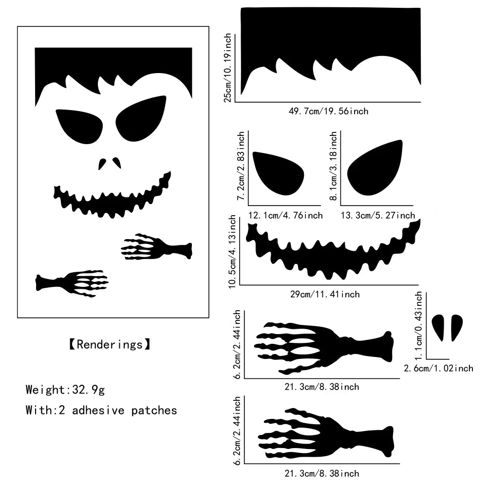 Halloween Decorations Room Door Stickers