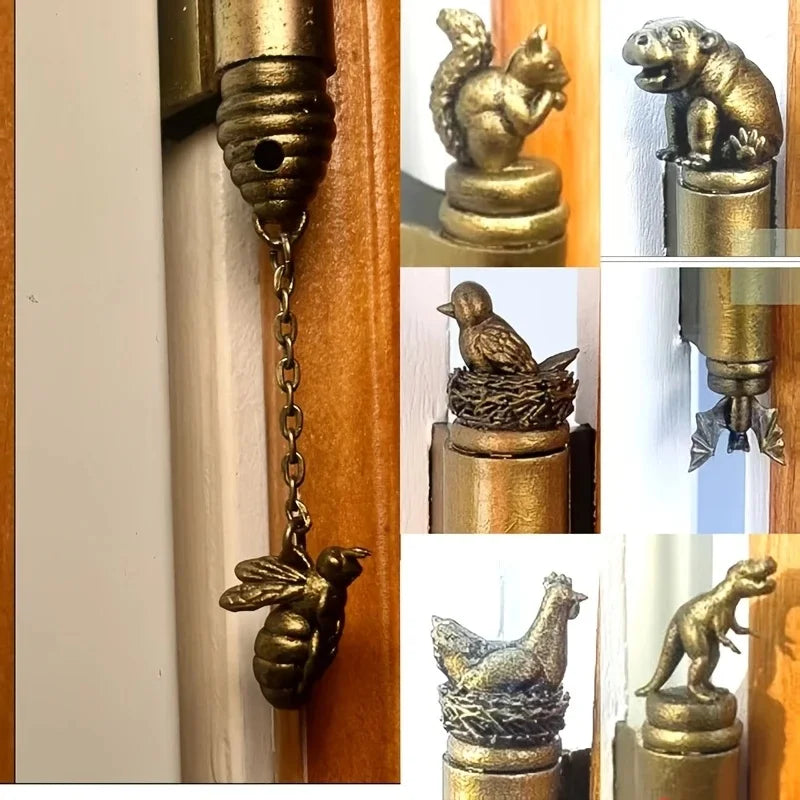 Decorative Bronze Animal Door Hinge & Cabinet Ornament