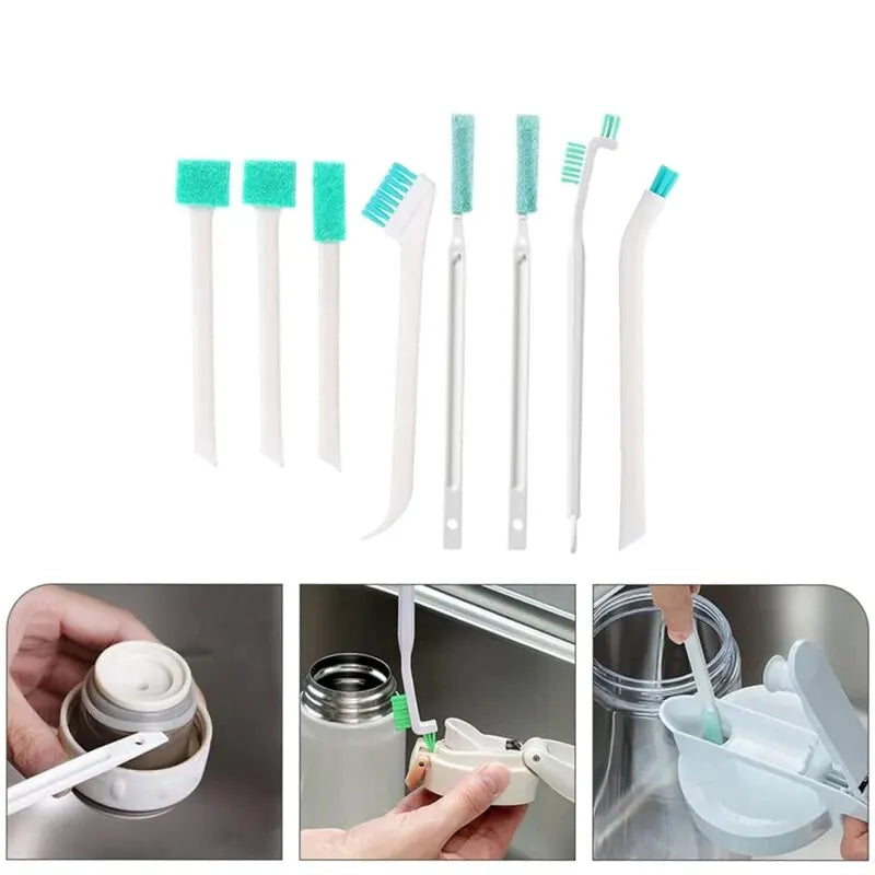 Household Cleaning Brush Kit (Bottle, Straw & Window)