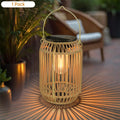 Boho Rattan Solar Hanging Lantern (IP65)