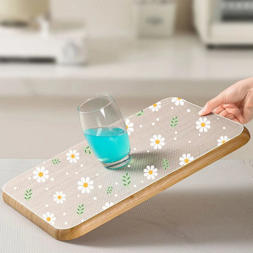 Daisy Print Waterproof Drawer Liner Mat