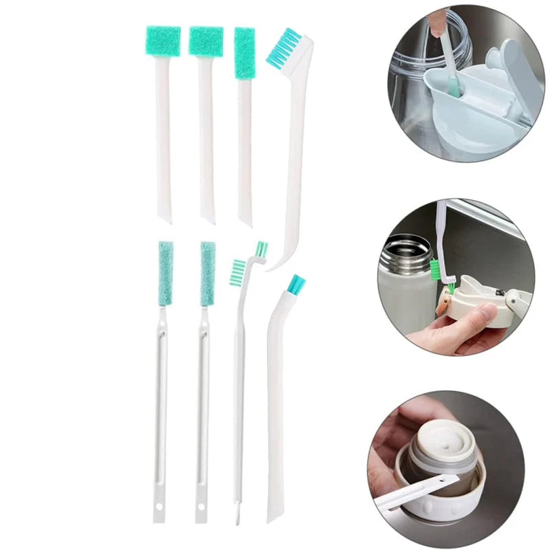 Household Cleaning Brush Kit (Bottle, Straw & Window)