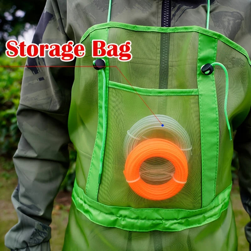 Lawn Mowing Apron with Shoulder Harness