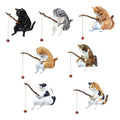 Fishing Cat Aquarium & Desktop Ornament (PVC, 1–5 Pcs)