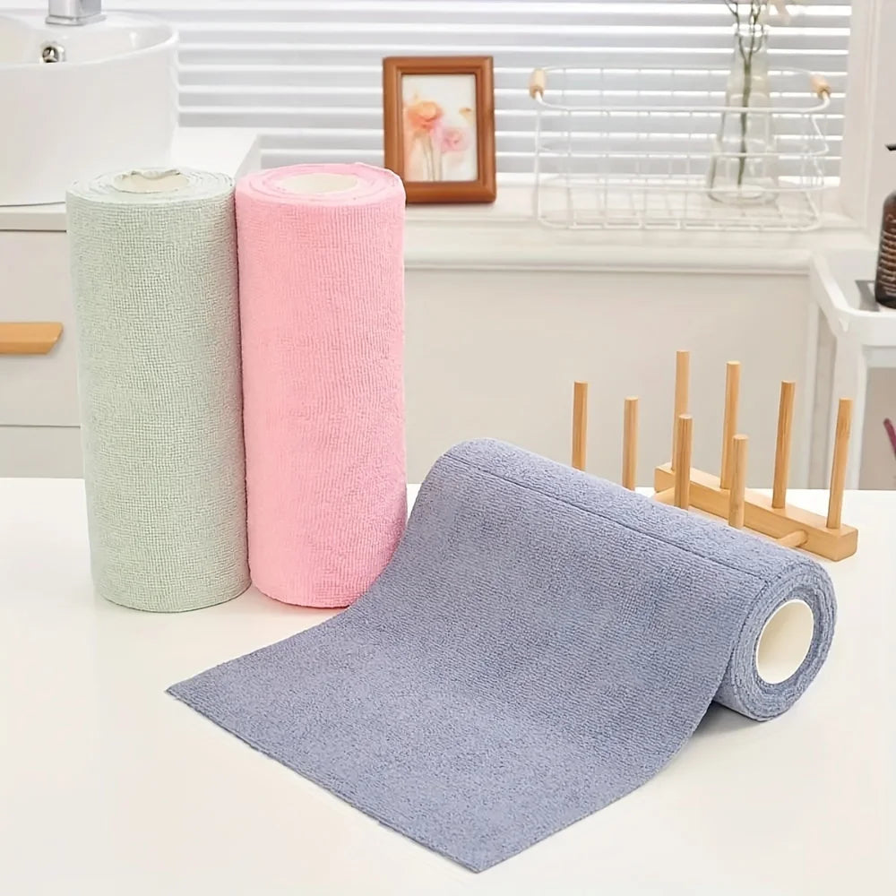 Reusable Microfiber Cleaning Roll (20 Cloths)