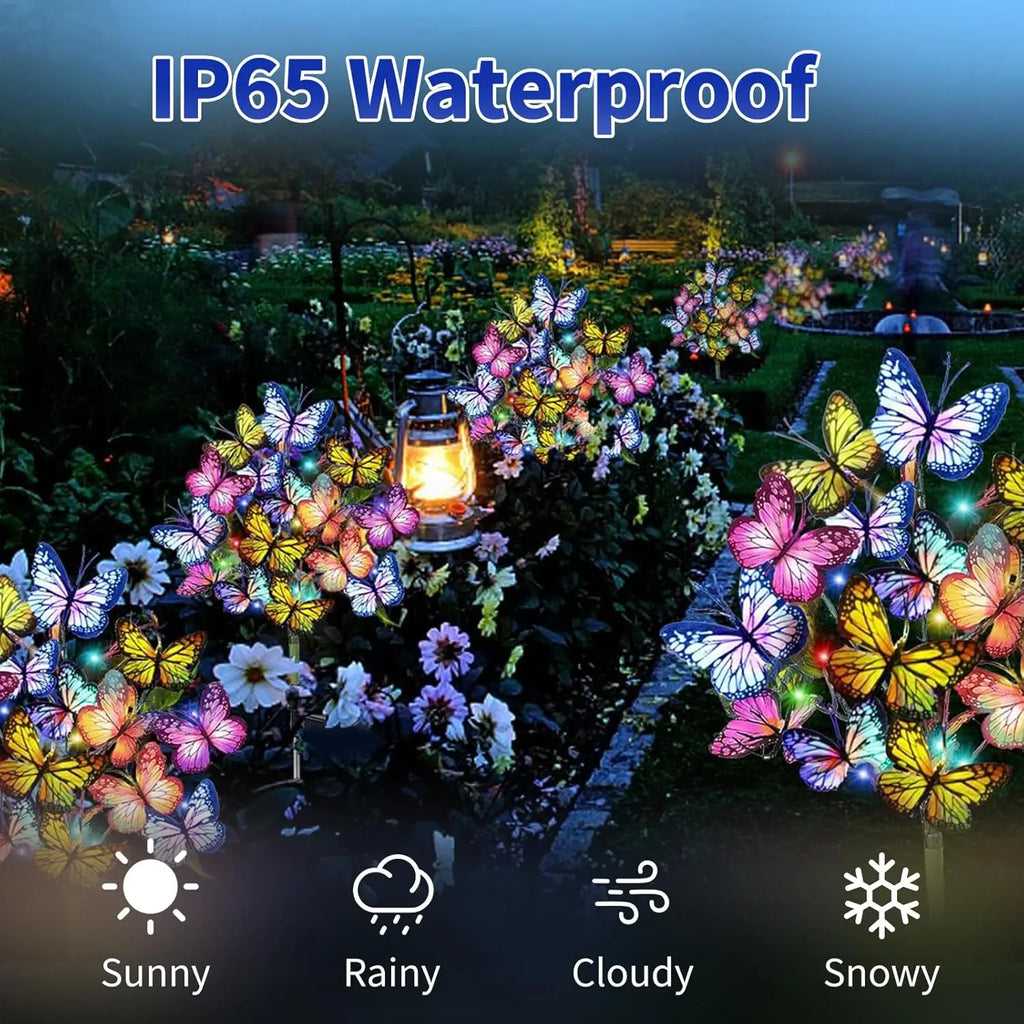 Solar Butterfly Flower LED Lawn Lamp