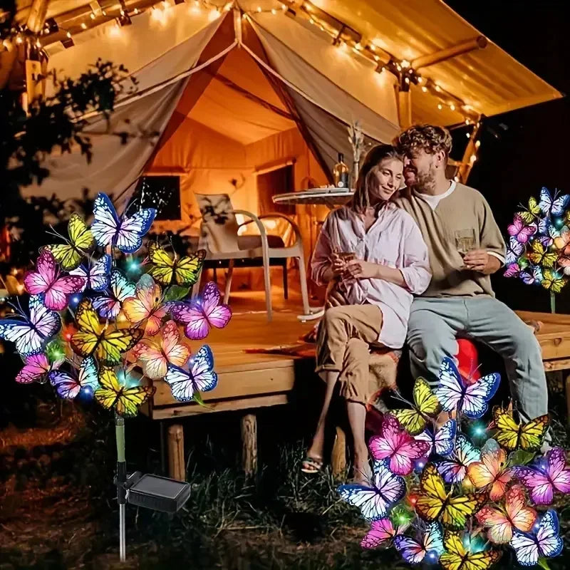 Solar Butterfly Flower LED Lawn Lamp